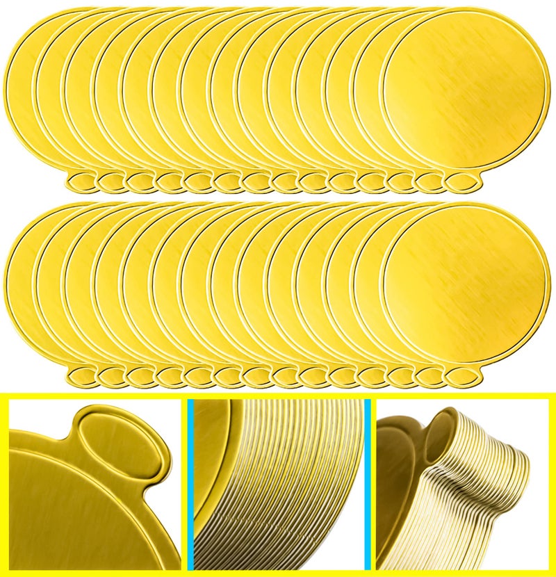 MotBach 200 Pcs Round Golden Cardboard, 3.5 Inch Round Mini Cake Boards, Mousse Cake Base, Cake Paper Board, Circle Patries Cardboard, Cupcake Base Display, Dessert Board - Image 5
